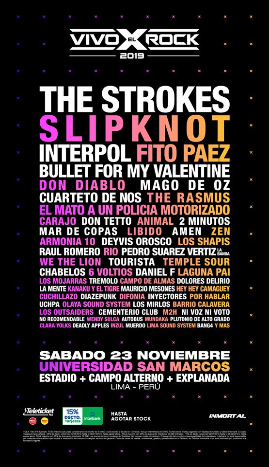 Festival Vivo X El Rock 2019 Conoce Todas Las Bandas Que Tocaran En El Estadio San Marcos