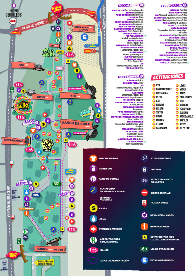 Lollapalooza Chile 2022 Horarios y mapas del festival actualizados