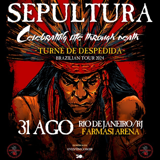 Sepultura turnê “Celebrating life through death” – Rio de Janeiro