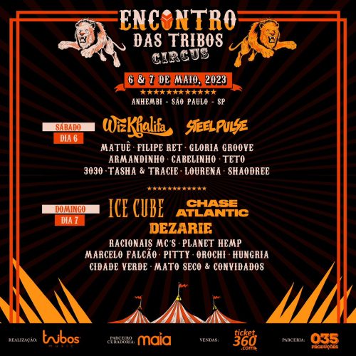 Confira o line up por dia do Festival Encontro das Tribos “Circus“ 2023