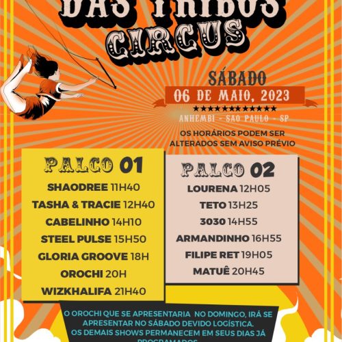 Confira os horários do Festival Encontro das Tribos 2023