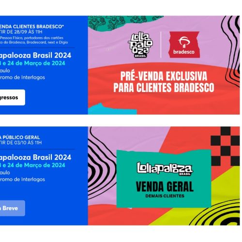 Lollapalooza Brasil 2024 divulga preços da pré-venda de ingressos