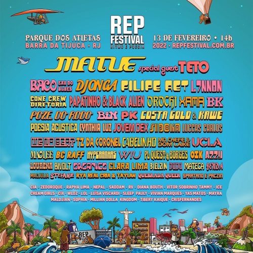 REP FESTIVAL 2022: confirma lineup com Matuê, Baco Exu do Blues, Djonga, BK’, Filipe Ret, L7nnon, Xamã, Black Alien e mais