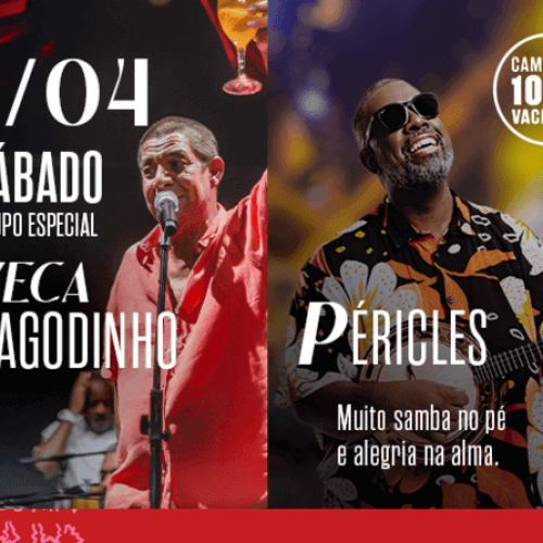 Terceira noite de Camarote Bar Brahma conta com show de Péricles e Zeca Pagodinho